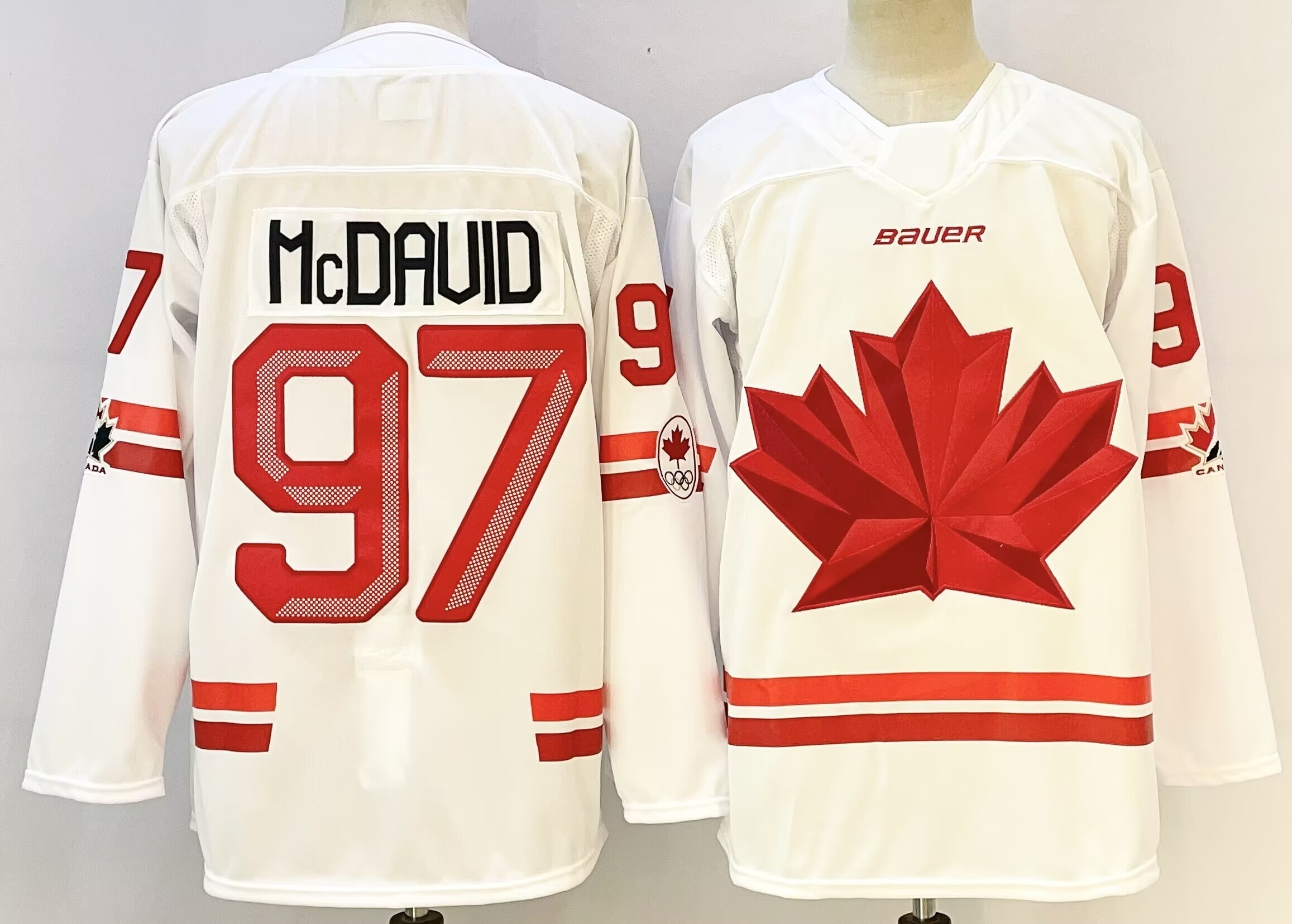 Men Canada Olympic #97 Mcdavid White adidas 2026 NHL  jersey